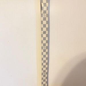 Louis Vuitton White and Gray Checkered Strap